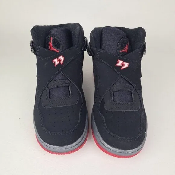 Nike Air Jordan Fusion Leather LITTLE KIDS Black Sneakers Size 3 Y