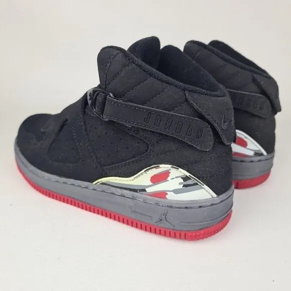 Nike Air Jordan Fusion Leather LITTLE KIDS Black Sneakers Size 3 Y