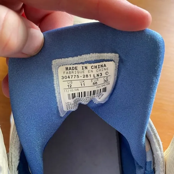 Nike Air Jordan Retro 7 Pacific Blue Size 12 Shoes Sneakers 2006