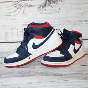 Nike Air Jordan White Navy Blue Red Mid BQ6931-104 Youth 6