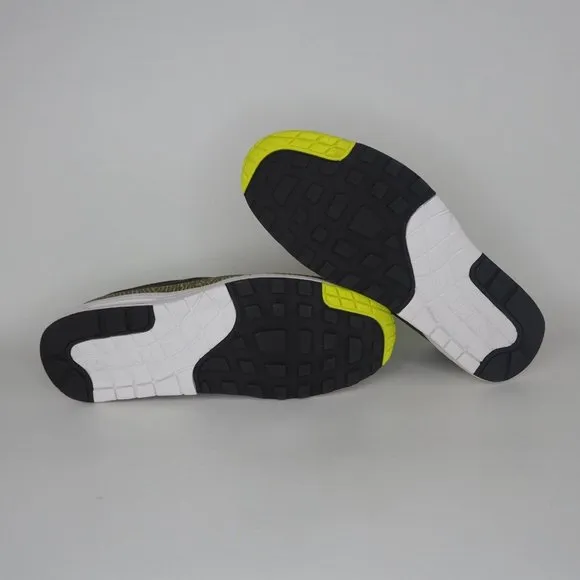 Nike Air Max 1 PRM TAPE Men Shoes Black Parachut Gold Vintage