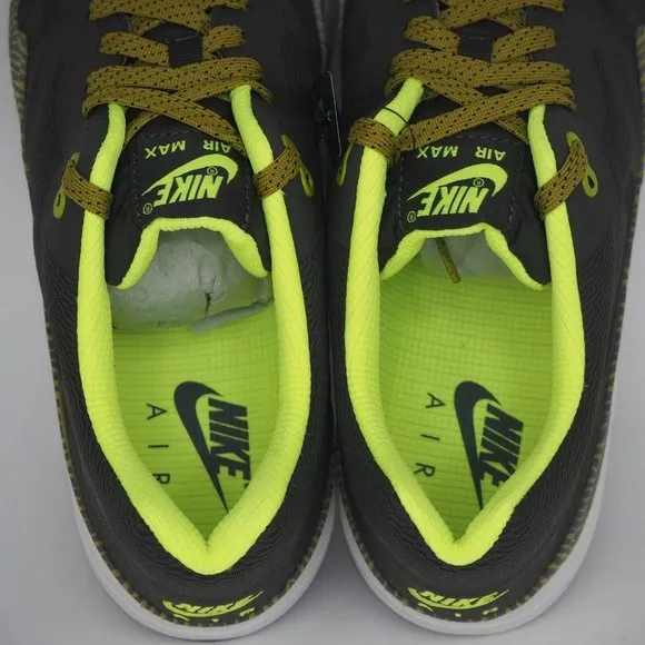 Nike Air Max 1 PRM TAPE Men Shoes Black Parachut Gold Vintage