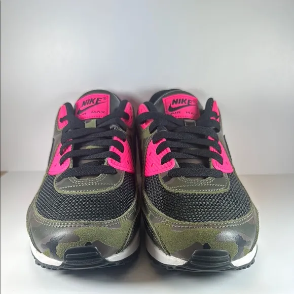 Nike Air Max 90 Camo Pack Sequoia Black Hyper Pink Men’s Size 9 Sneakers Shoes
