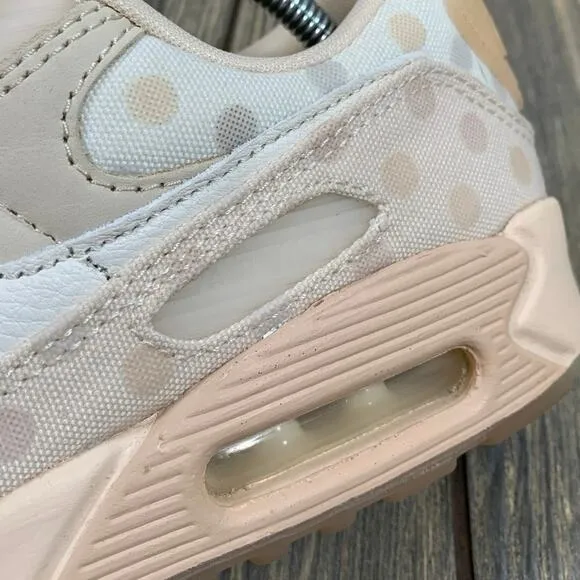 Nike Air Max 90 NRG Youth Shimmer Venn Diagram Polka Dot Pink Sail Sz 5.5 Shoes