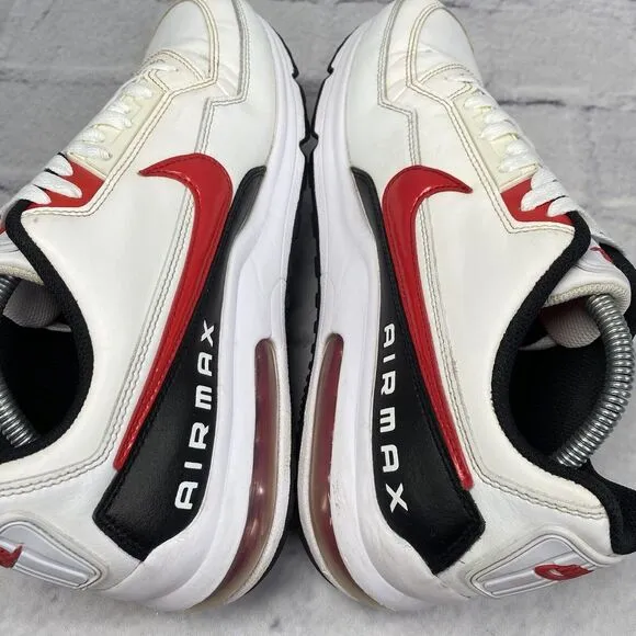 Nike Air Max LTD 3 Men's Size 9.5 White University Red Black Sneakers BV1171-100