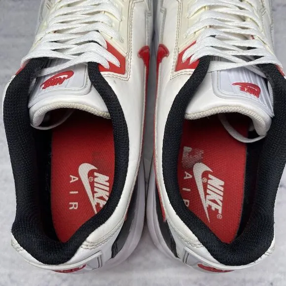 Nike Air Max LTD 3 Men's Size 9.5 White University Red Black Sneakers BV1171-100