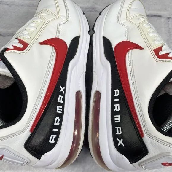 Nike Air Max LTD 3 Men's Size 9.5 White University Red Black Sneakers BV1171-100