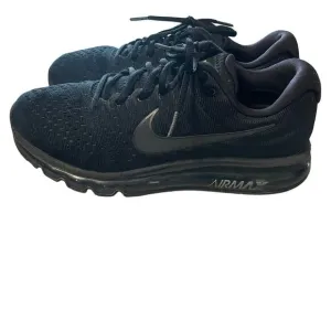 Nike Air Max Sneaker Men's Size 9.5 Lace Up Low Top 2017 Running Shoes Black