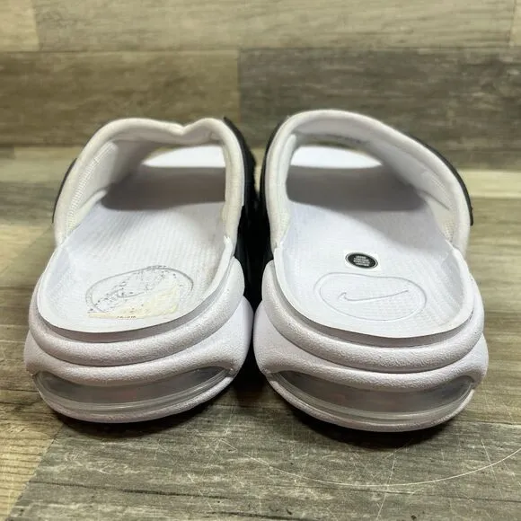 Nike Air More Uptempo Slide Men's 9 White Red Black Sandal Shoes FB7815-100