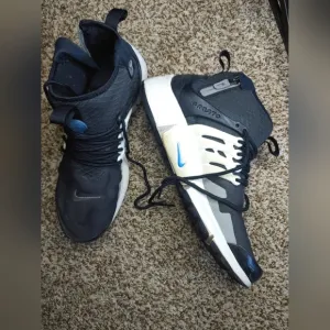 Nike Air Presto Mid Utility Black And White Hi-Top Sneaker Shoes Size 9