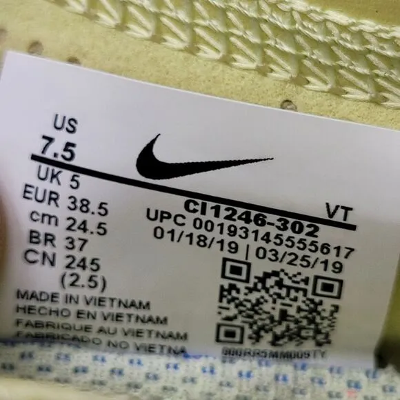 Nike Air Vapormax 2019 Women's Size 7.5 Running Green Ci1246-302 Womens Lace Up