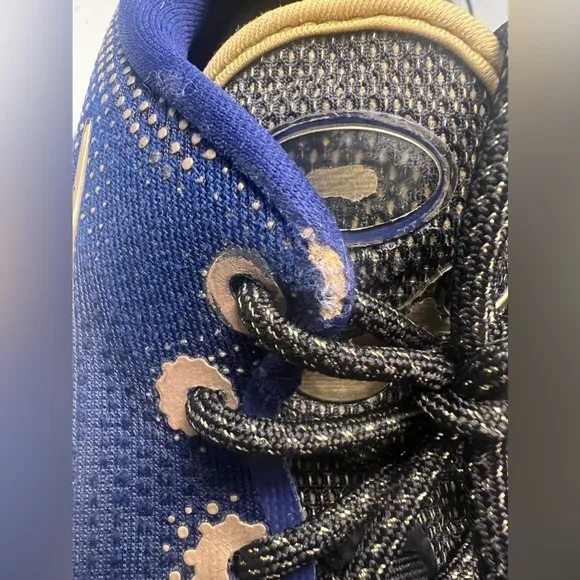 Nike Air Zoom BB NXT Men 8.5 Blue Gold Metallic Basketball Shoes Sneakers