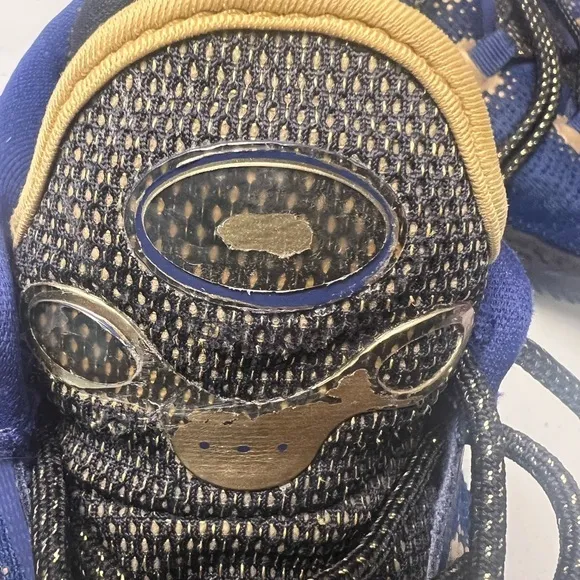 Nike Air Zoom BB NXT Men 8.5 Blue Gold Metallic Basketball Shoes Sneakers