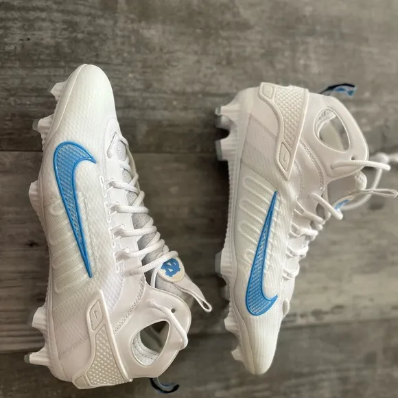 Nike Alpha Huarache 9 Elite Lacrosse Cleat UNC PE FQ1137-100 men size 10 NEW