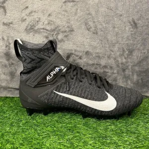Nike Alpha Menace Elite 2 Mens 12.5‎ W Black White Football Cleats High Top NEW