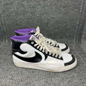 Nike Blazer High Wingtip Shoes Black White Purple 2009 Men’s 10.5 315877-100