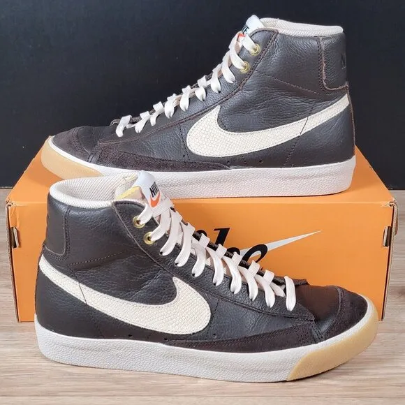 Nike Blazer Mid 77 Vintage Shoes Mens Size 8.5 Velvet Brown White DC1706-200