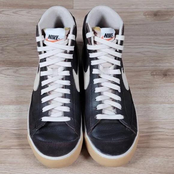 Nike Blazer Mid 77 Vintage Shoes Mens Size 8.5 Velvet Brown White DC1706-200
