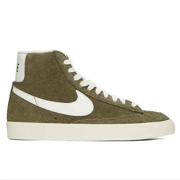 Nike Blazer Mid '77 Vintage Size 10.5 Olive Green Womens Shoes DV7006-201