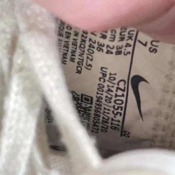 Nike Blazer Mid 77 Women Size 7 Vintage Coconut Milk Off White Hoop CZ1055-116