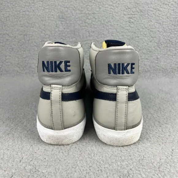 Nike Blazer Mid Mens 14 Shoes Grey Navy Blue White Vintage 2003 Y2K Sneakers 1