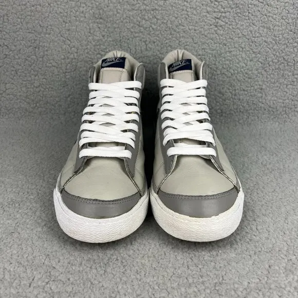 Nike Blazer Mid Mens 14 Shoes Grey Navy Blue White Vintage 2003 Y2K Sneakers 1