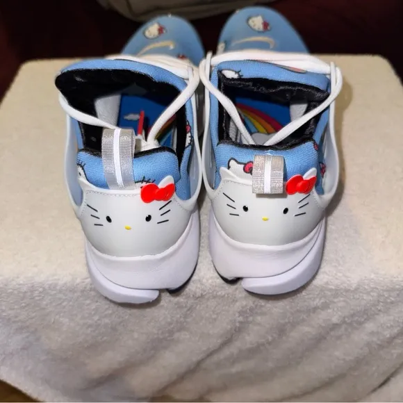 Nike Blue and White High-Top Athletic Shoes