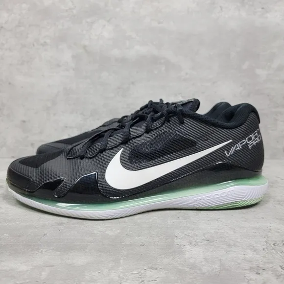 Nike Court Air Zoom Vapor Pro Black Mint Tennis Shoes Size 13 Athletic Sneakers