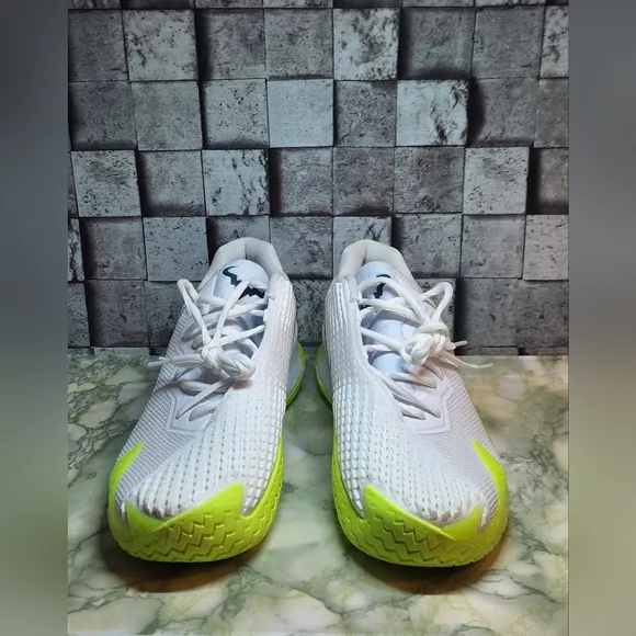 Nike Court Zoom Vapor Cage 4 Rafa .white Vol Geode Teal Size 11 Tennis Shoes ..