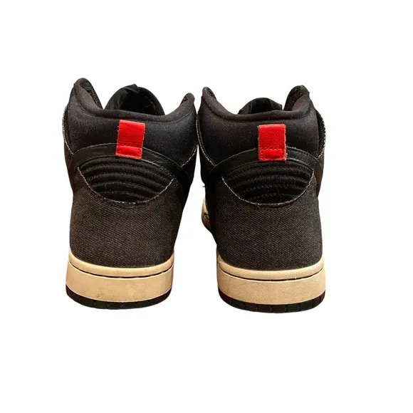 NIKE Dunk CMFT High Black Denim Basketball Athletic Shoes Size 9