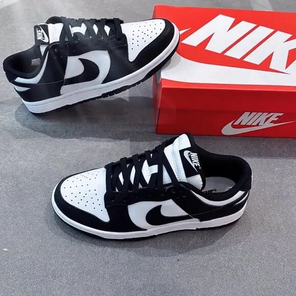 Nike dunk low &quot;Black and White Panda&quot; women's sports shoes