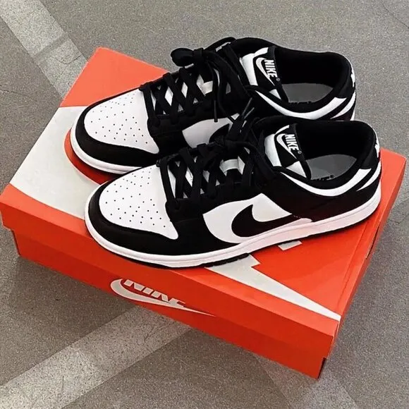 Nike dunk low &quot;Black and White Panda&quot; women's sports shoes