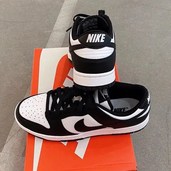 Nike dunk low &quot;Black and White Panda&quot; women's sports shoes