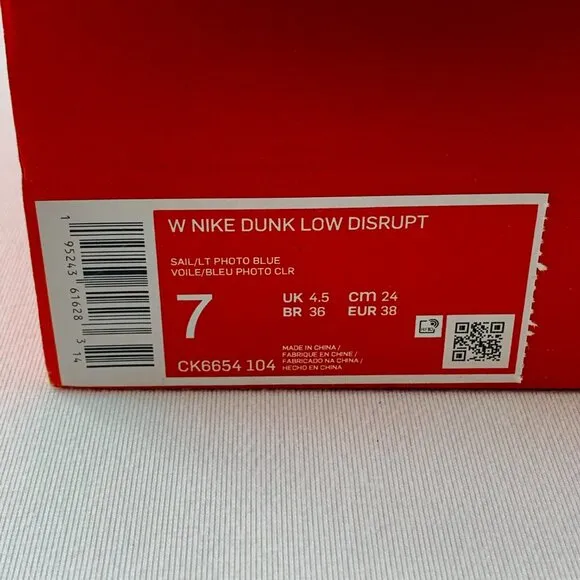 Nike Dunk Low Disrupt Supa White Blue Orange Women's Shoes Sneakers CK6654-104