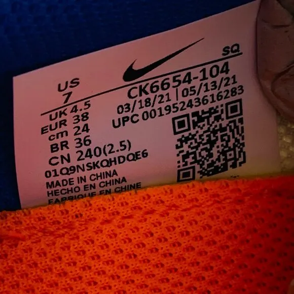Nike Dunk Low Disrupt Supa White Blue Orange Women's Shoes Sneakers CK6654-104