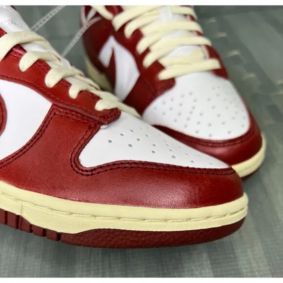 Nike Dunk Low PRM  Sneaker Vintage Red Women's Size 7 FJ4555-100