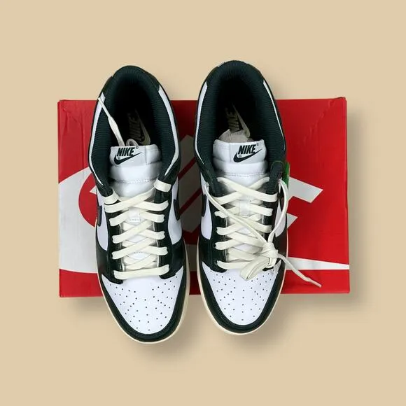 Nike Dunk Low Vintage Green White Shoes DQ8580-100 NWT Mens 10