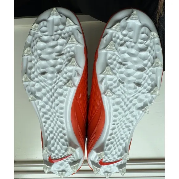 Nike Football Cleats Alpha Menace Pro 3 Orange Clemson Paw Size 14