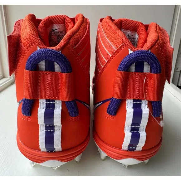 Nike Football Cleats Alpha Menace Pro 3 Orange Clemson Paw Size 14