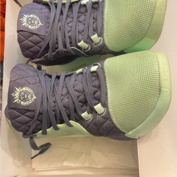 Nike Gray and Green Athletic Shoes