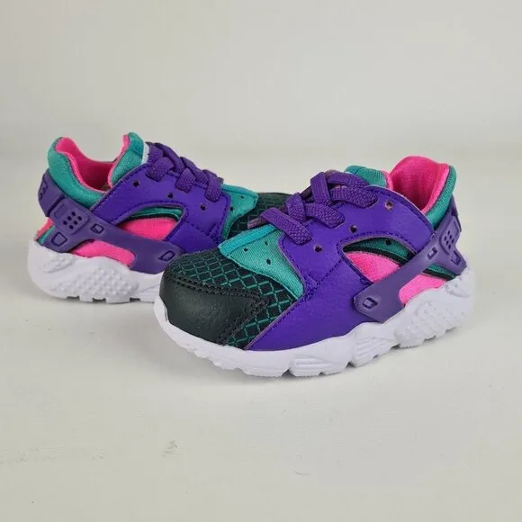 Nike Huarache Run Now Toddlers Running Purple Sneakers Shoe