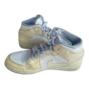 Nike. Jordan 1 Fat White Wolf High Top Sneakers Size 10.5