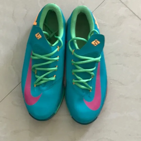 Nike kd 6 Athletic Shoes Teal and Pink