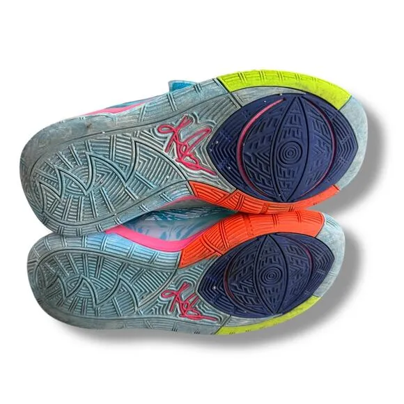 NIKE Kyrie 6 Basketball Bright Colors High-top Sneakers CZ4686-409 Shoes Y 4,5
