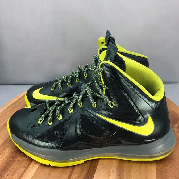 Nike LeBron 10 Dunkman 'Seaweed/Atomic Green' Basketball Shoes Mens 11‎ High Top