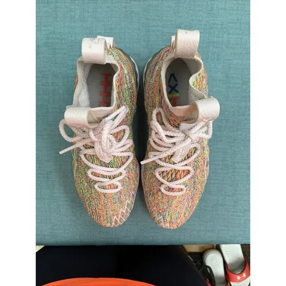 Nike Lebron 15 Rare Fruity Pebbles Youth Size 4.5 Y Rainbow White 922811-900