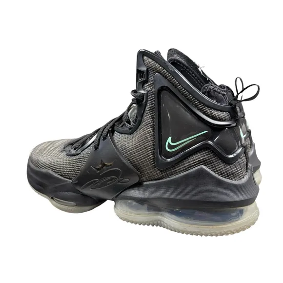 Nike LeBron 19 Black Aqua Sneakers Size 7 Youth Size 7.5‎ Mens