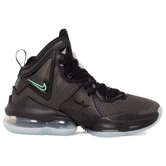 Nike LeBron 19 Black Aqua Sneakers Size 7 Youth Size 7.5‎ Mens