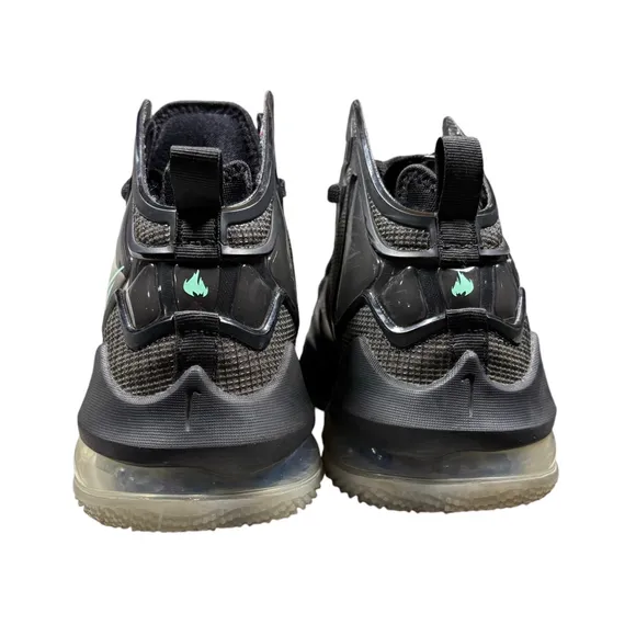 Nike LeBron 19 Black Aqua Sneakers Size 7 Youth Size 7.5‎ Mens