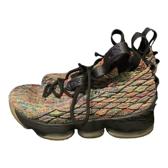 Nike LeBron XV 15 Four Horsemen High Top Shoes Fruity Pebbles Youth Size 5